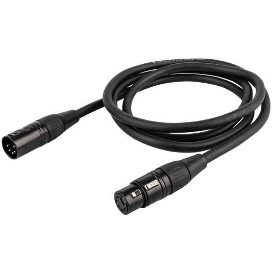 DMX/AES-EBU-kabel XLR 5-polig hane till XLR 5-polig hona, 1,5 m