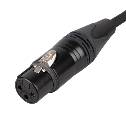 DMX/AES-EBU-kabel XLR 3-polig hane till XLR 3-polig hona, Neutrik NC3-BAG, 15 m