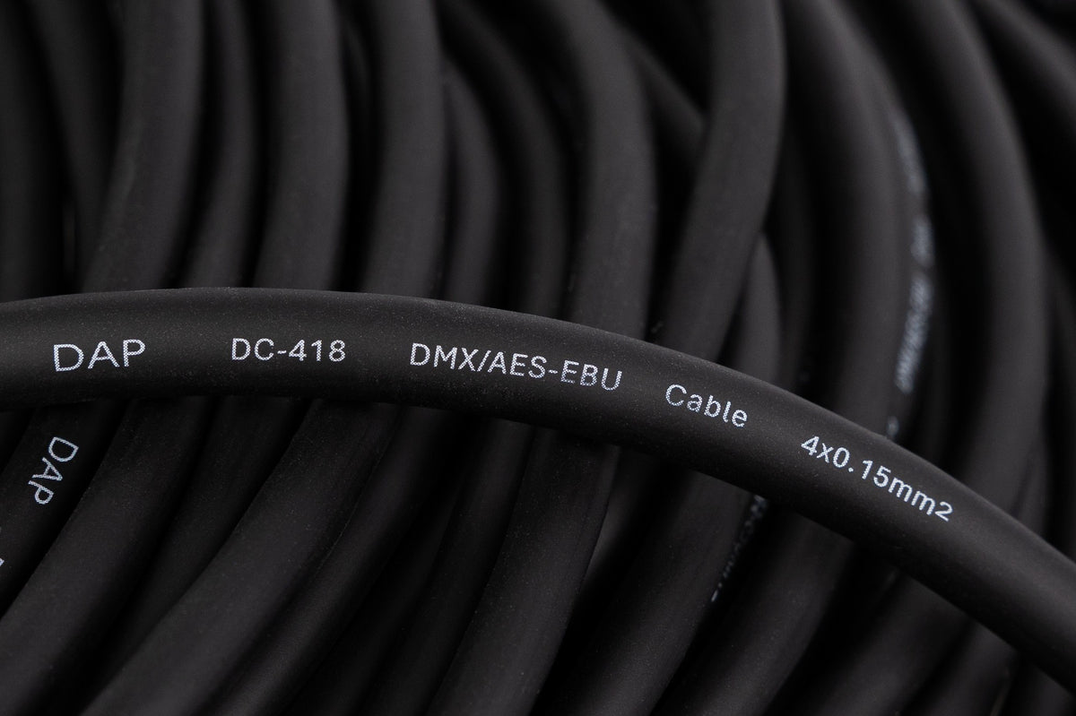 Quad DMX/AES-EBU-kabel, Neutrik NC5-BAG, 1,5 m