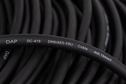 Quad DMX/AES-EBU-kabel, Neutrik NC5-BAG, 1,5 m