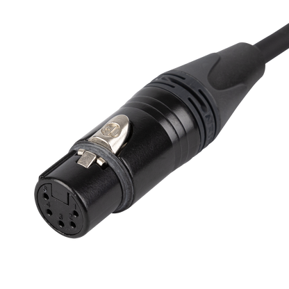 Quad DMX/AES-EBU-kabel, Neutrik NC5-BAG, 15 m