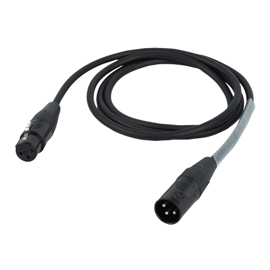 Mik-/linjekabel XLR hane/hona, Rean RC3, silverpläterad, 1,5 m