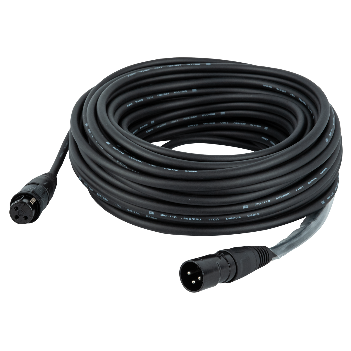 DMX/AES-EBU-kabel XLR 3-polig hane till XLR 3-polig hona, Rean RCX3, IP65, 15 m