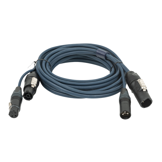 Hybridkabel powerCON TRUE1 och XLR 3-polig, DMX/ström, 1,5 m