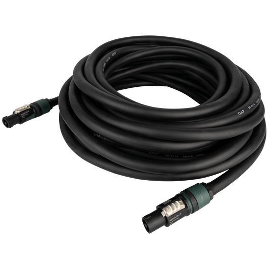 Högtalarkabel speakON NL4 till speakON NL4, 4 × 4 mm², Neutrik, 15 m
