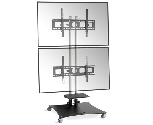 Mobilt stativ PTR-08/2C för två TV-skärmar 32–65"