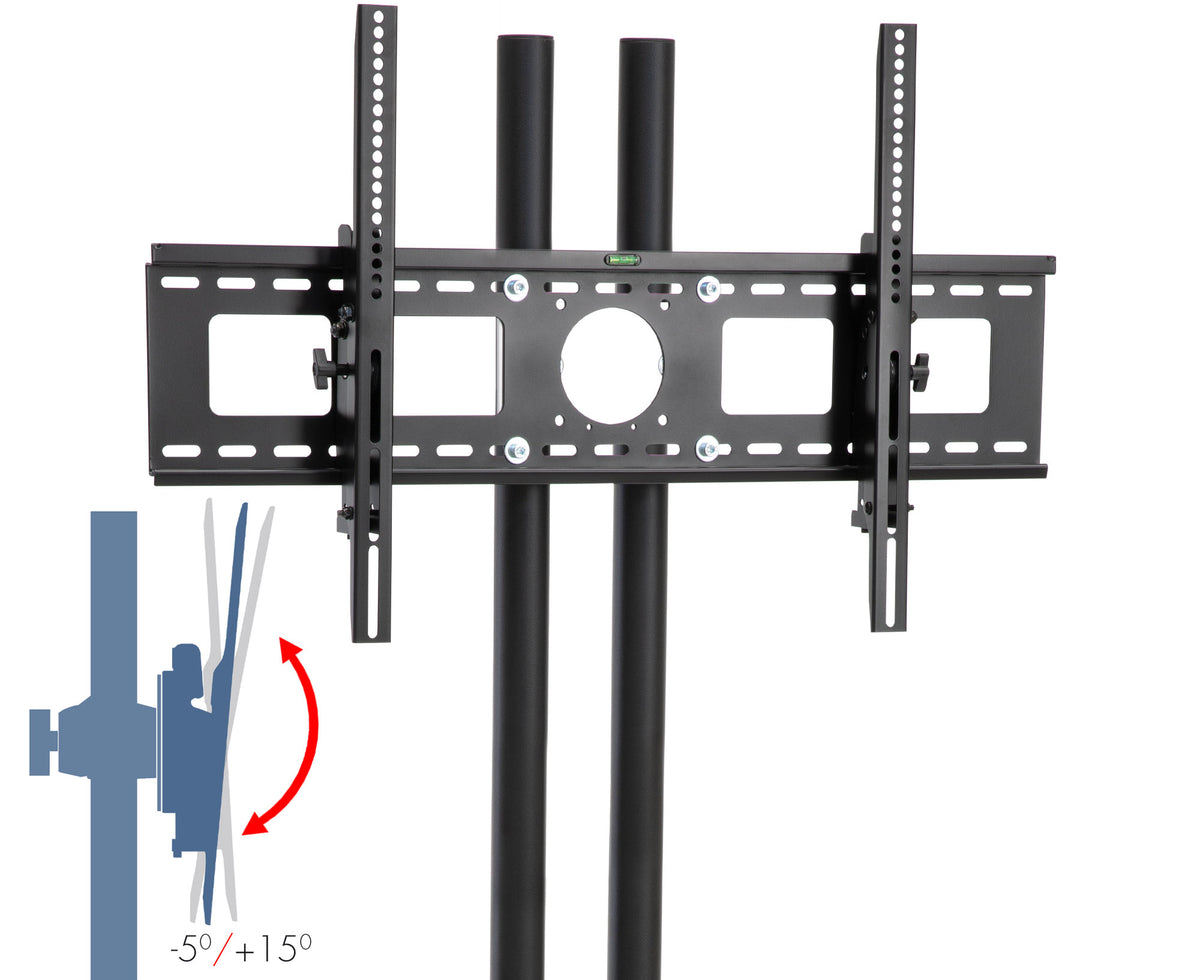 Mobilt stativ PTR-08/2C för två TV-skärmar 32–65"