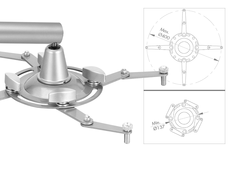 Projektorfäste för truss PTR-14/G och PTR-15/G