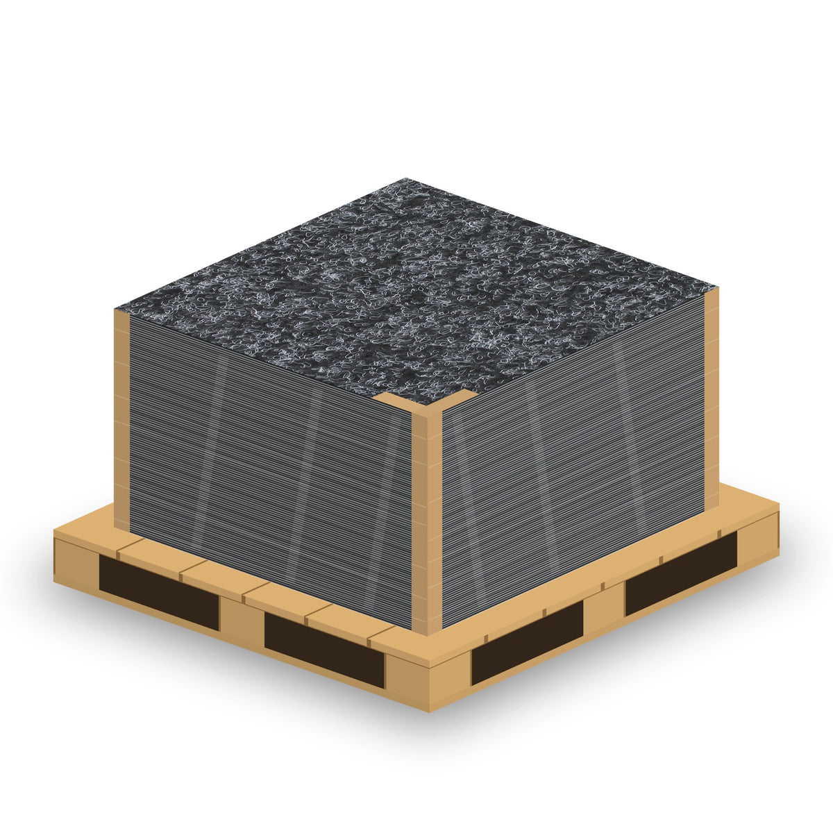 Illustration: pall med 100 plattor Expoquadra Dark Grey