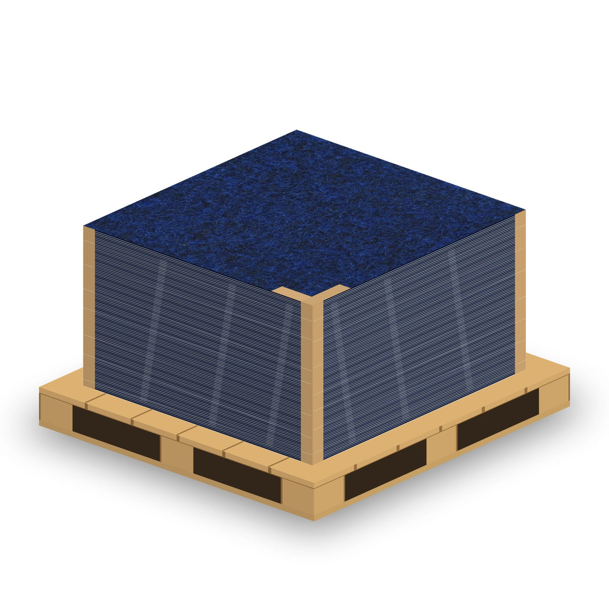 Illustration: pall med 100 plattor Expoquadra Cobalt Blue
